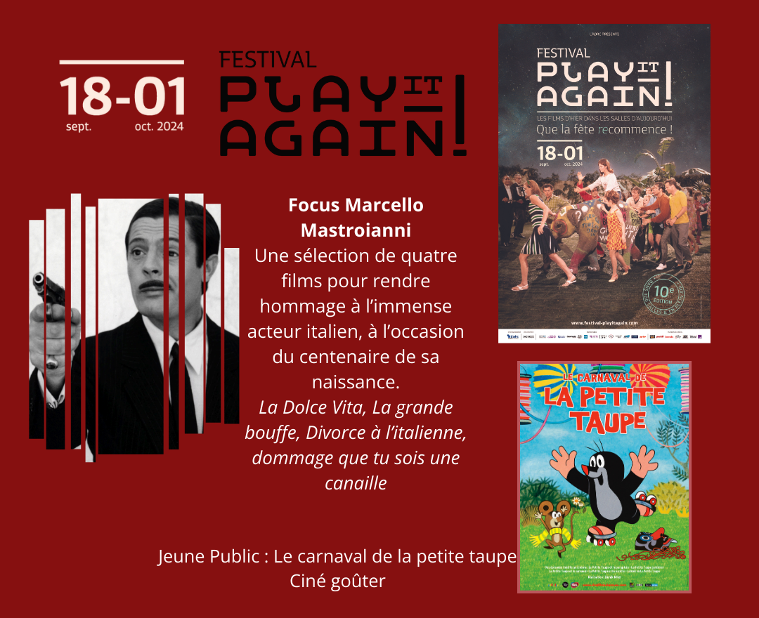 FESTIVAL PLAY IT AGAIN ! du 18 septembre au 1er octobre 2024